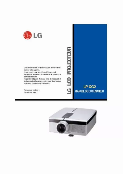 Mode d'emploi LG LP-XG2