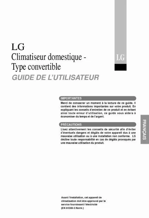 Mode d'emploi LG LV-B1860FL