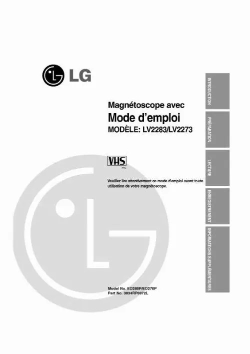 Mode d'emploi LG LV2283