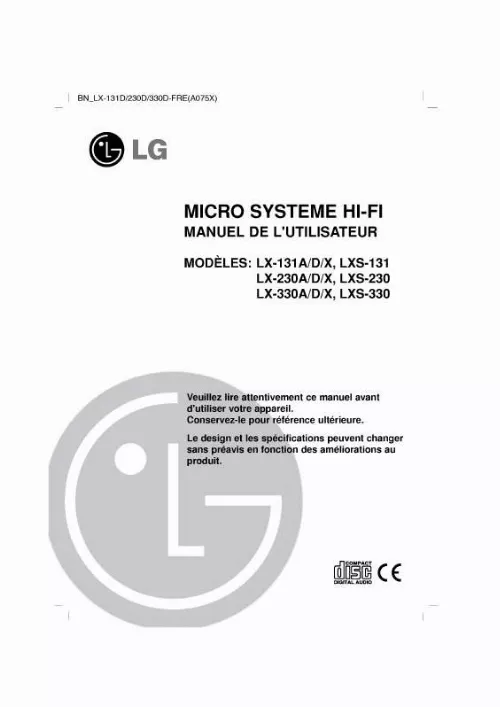 Mode d'emploi LG LX-131D