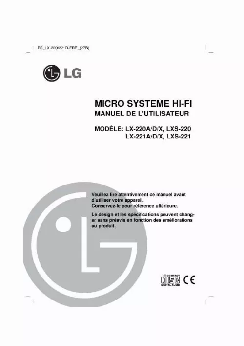 Mode d'emploi LG LX-221D