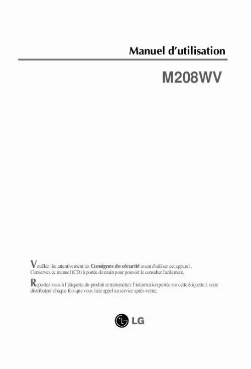 Mode d'emploi LG M208WV-BZH