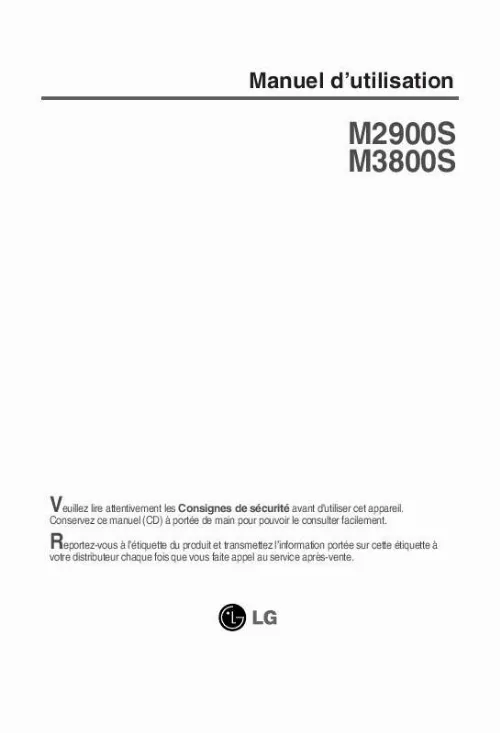 Mode d'emploi LG M2900SBN