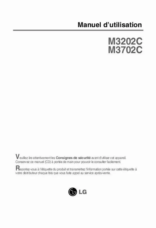 Mode d'emploi LG M3702C-BA
