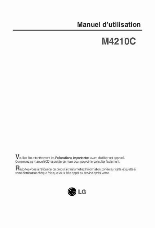 Mode d'emploi LG M4210C