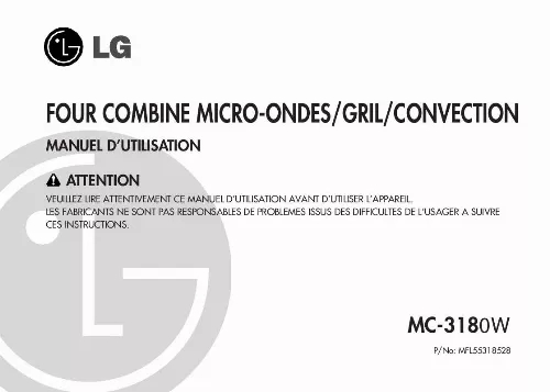 Mode d'emploi LG MC-3180-W