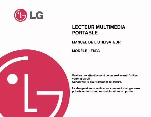 Mode d'emploi LG MF-FM33S1K