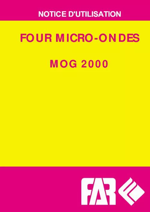 Mode d'emploi LG MOG 2000