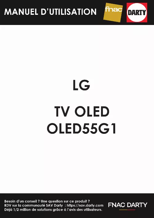 Mode d'emploi LG OLED 55G1