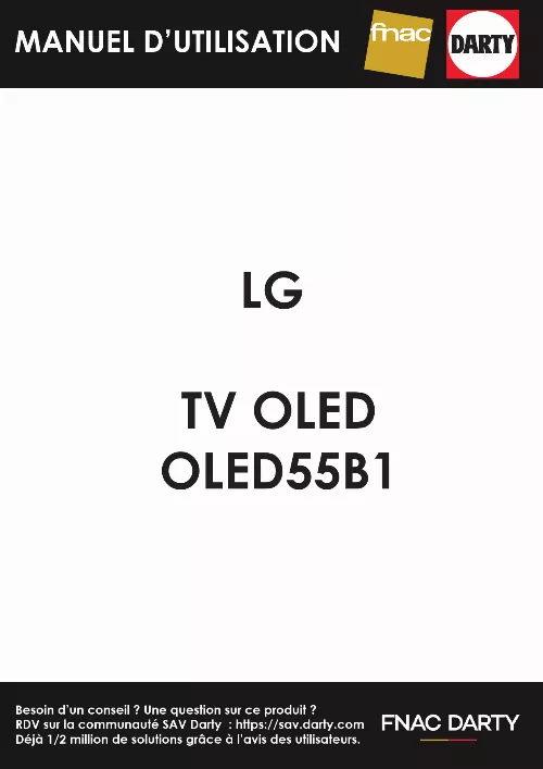 Mode d'emploi LG OLED 65B1