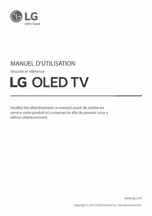 Mode d'emploi LG OLED55B9