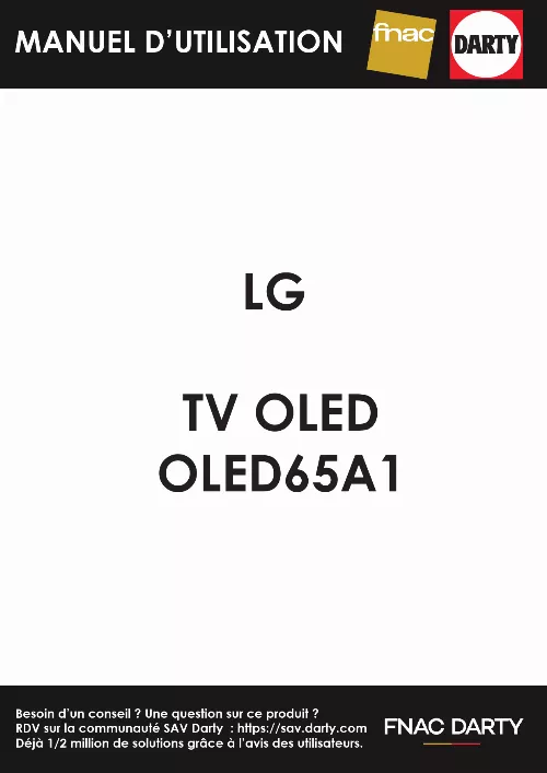 Mode d'emploi LG OLED 48A1