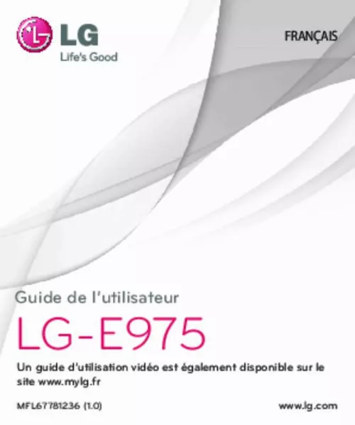 Mode d'emploi LG OPTIMUS G E975