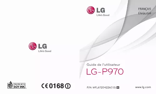 Mode d'emploi LG OPTIMUS P970