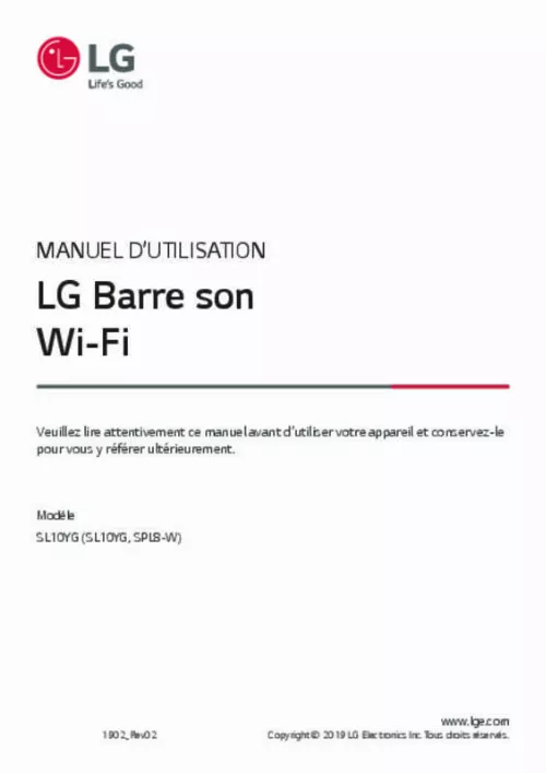 Mode d'emploi LG SL10YG