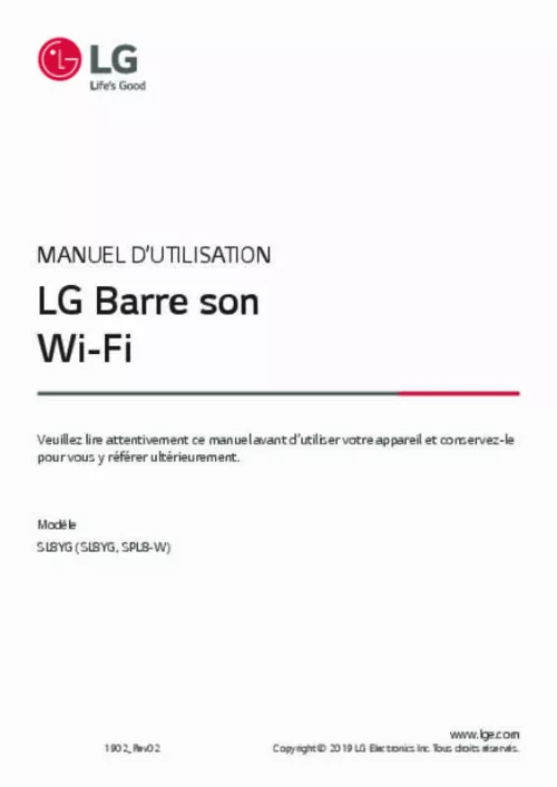 Mode d'emploi LG SL8YG