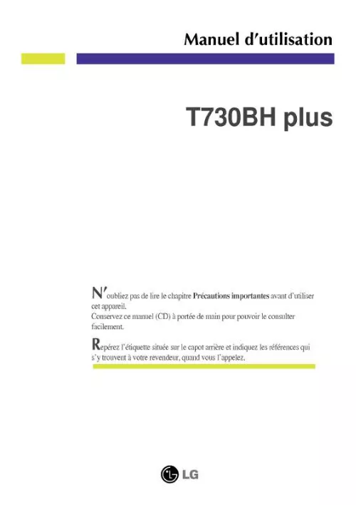 Mode d'emploi LG T730BHP