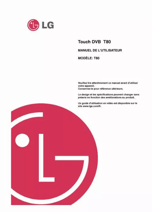 Mode d'emploi LG T80RVE4K