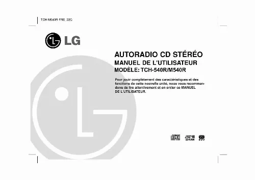 Mode d'emploi LG TCH-540R