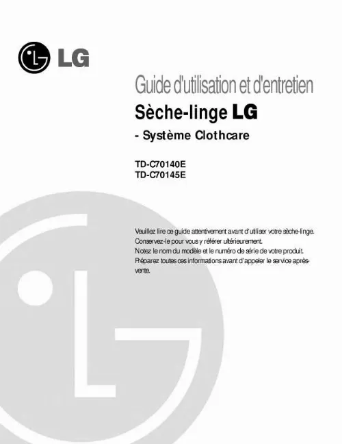 Mode d'emploi LG TD-C70145E