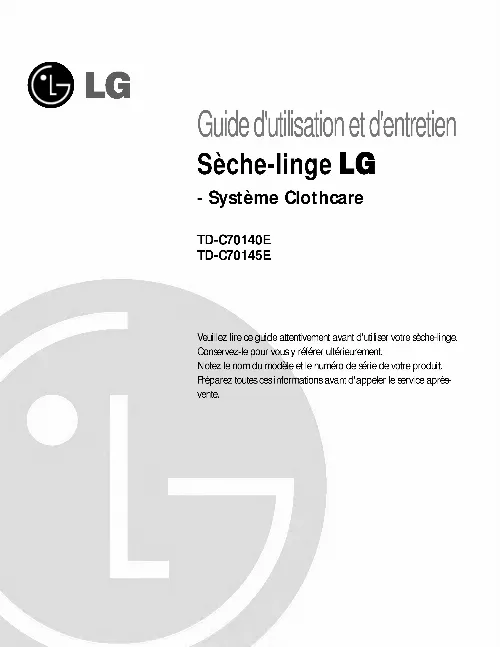 Mode d'emploi LG TDC70140E