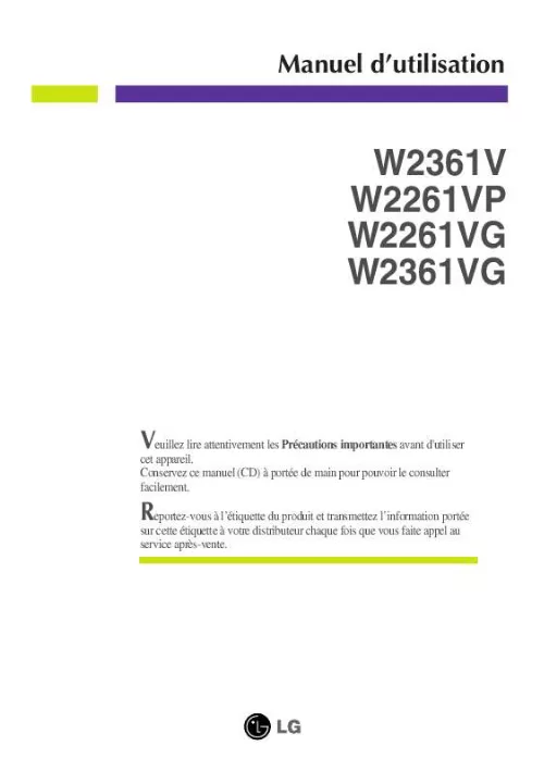 Mode d'emploi LG W2261VP-PF