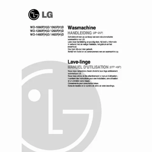 Mode d'emploi LG WD-1060FD