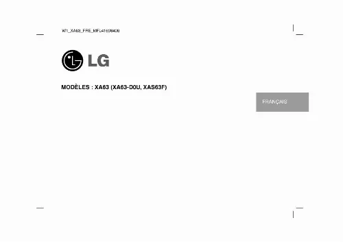 Mode d'emploi LG XA63