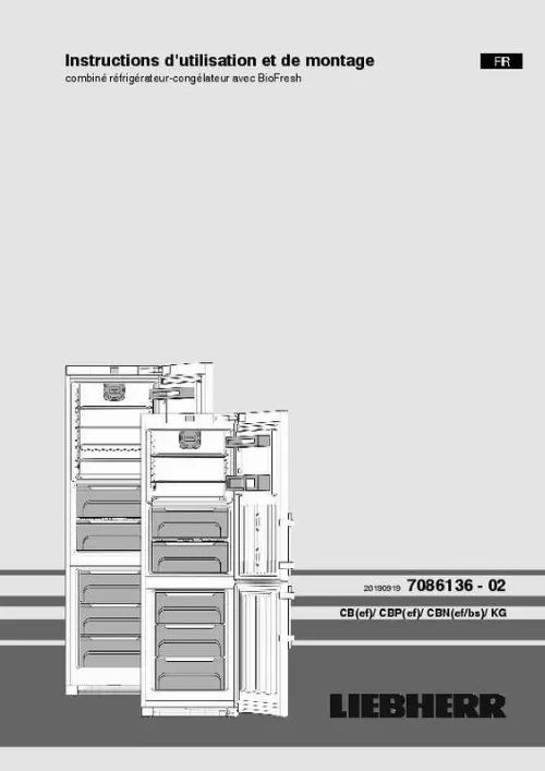 Mode d'emploi LIEBHERR CBPEF4815