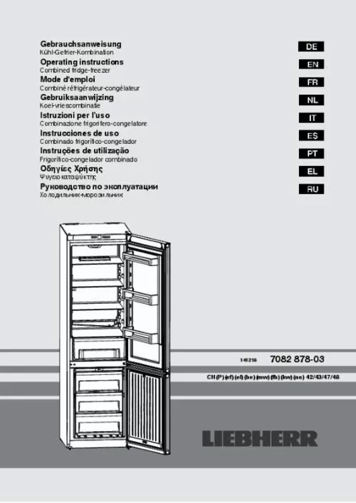 Mode d'emploi LIEBHERR CNEL391