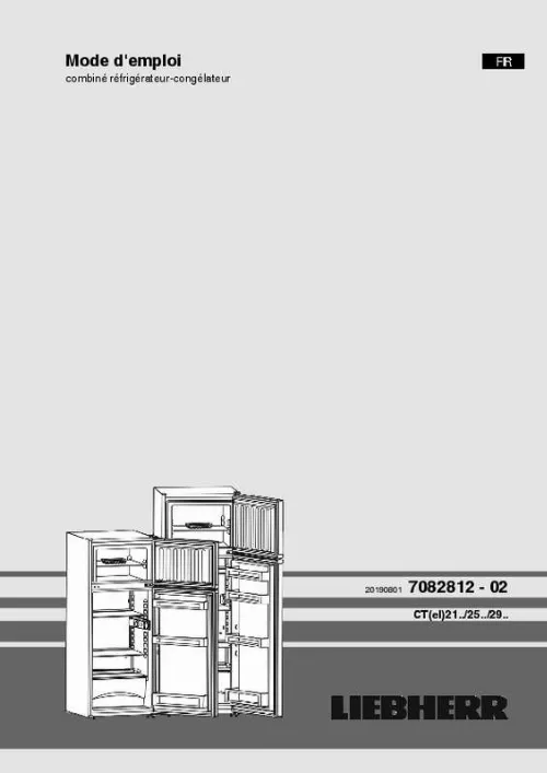 Mode d'emploi LIEBHERR CT2131