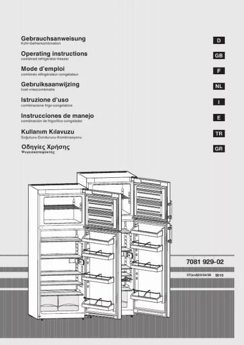 Mode d'emploi LIEBHERR CTESF 244