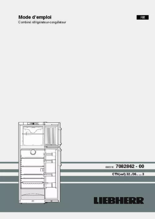 Mode d'emploi LIEBHERR CTNESF3663