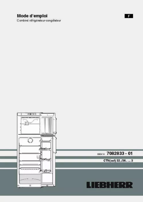 Mode d'emploi LIEBHERR CTNESF3663A