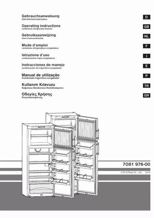 Mode d'emploi LIEBHERR CTP 3016-22