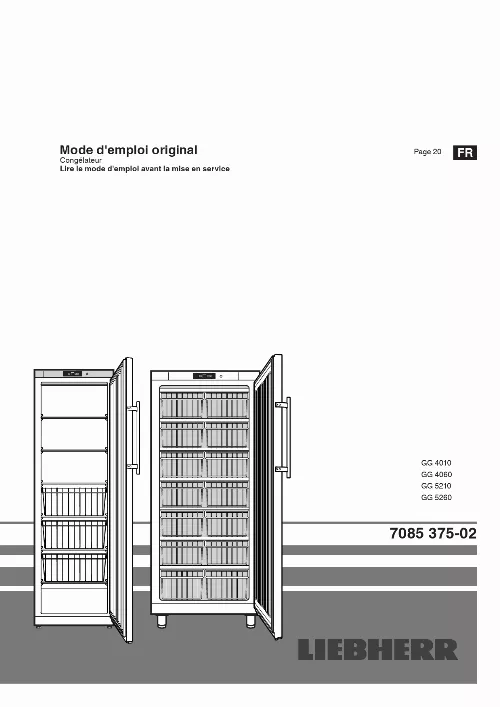 Mode d'emploi LIEBHERR GG 5260