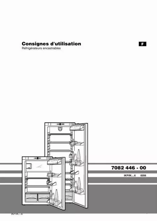 Mode d'emploi LIEBHERR IKP 1750