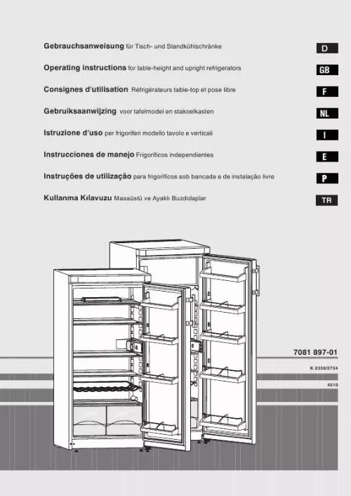 Mode d'emploi LIEBHERR K 265