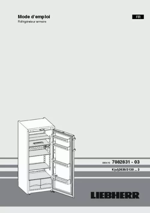 Mode d'emploi LIEBHERR K2630