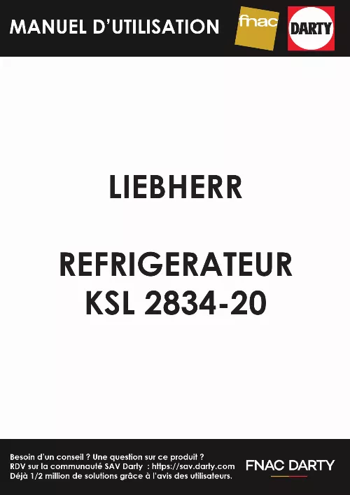 Mode d'emploi LIEBHERR K2834-20