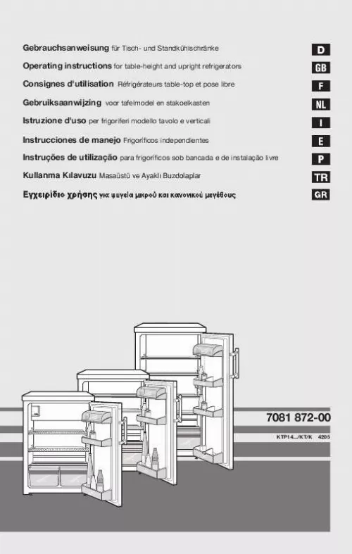 Mode d'emploi LIEBHERR KT 1534