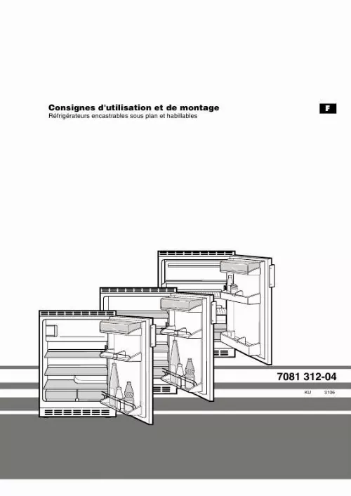 Mode d'emploi LIEBHERR KUW 1544