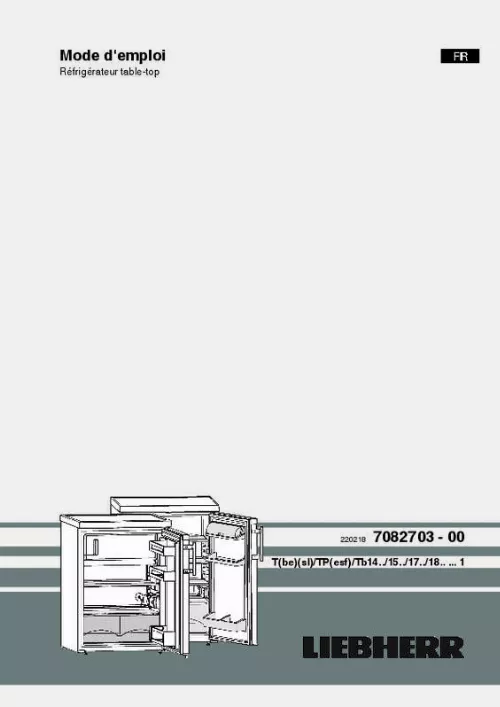 Mode d'emploi LIEBHERR TP1434