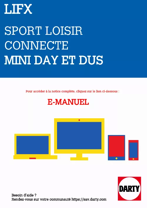 Mode d'emploi LIFX AMPOULE CONNECTEE MINI DAY & DUSK WI-FI LED