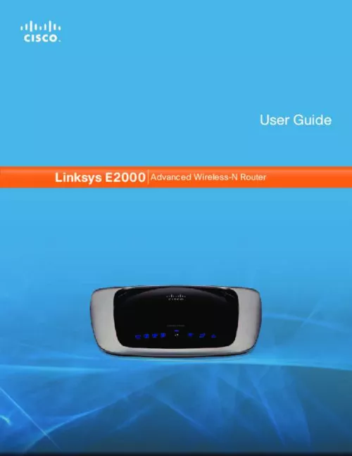 Mode d'emploi LINKSYS E2000