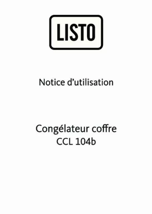 Mode d'emploi LISTO CCL 104B