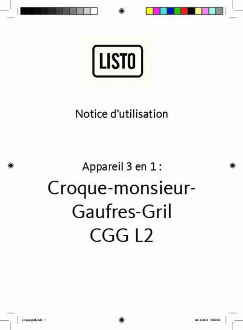 Mode d'emploi LISTO CGG L2