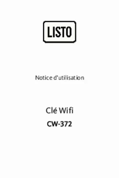 Mode d'emploi LISTO CW-372