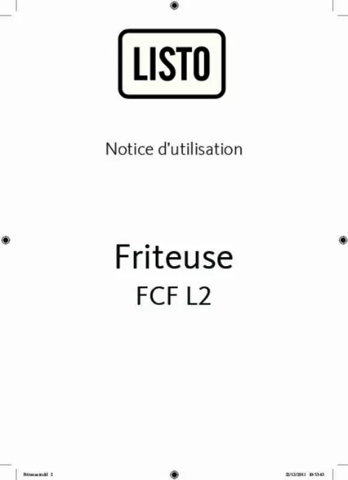 Mode d'emploi LISTO FCF L2