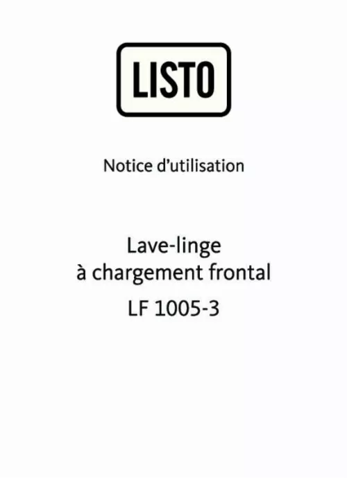 Mode d'emploi LISTO LF 1005-2
